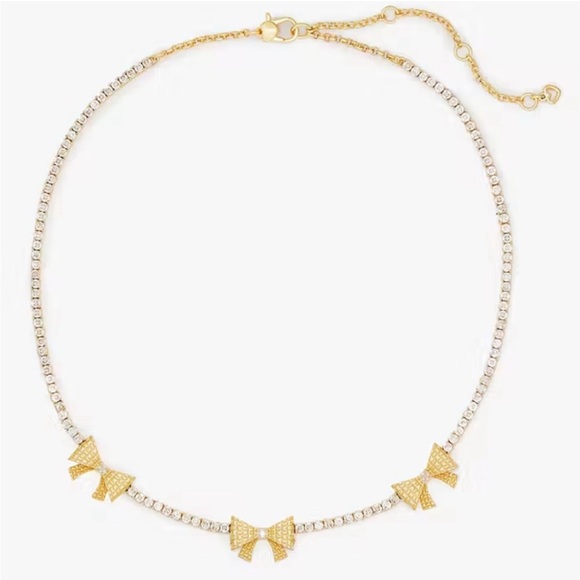 $149 Kate Spade Wrapped In A Bow‎ Tennis Necklace NWT - Picture 2 of 5